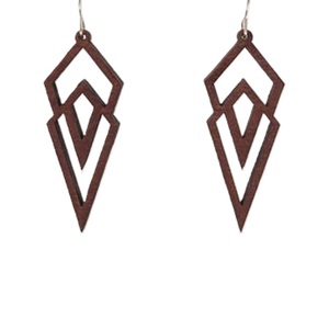 Pendientes de Madera Antiguos, Joyería de Moda, Pendientes Hechos a Mano, Tamaño Personalizado, Precio Económico, Producto en Oferta, Artesanía Natural - Product Image 1