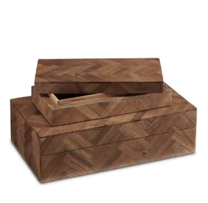 Caja de Joyería Cuadrada de Madera de Lujo con Acabado Pulido y Diseño Único de Regalo de la India - Product Image 4