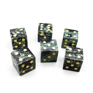 Dados de Piedra Jaspe Kambaba D6, Cubo de Piedra Preciosa Natural, Dados de Cristal D6 Grabados, Sets de Dados Personalizados - Product Image 2