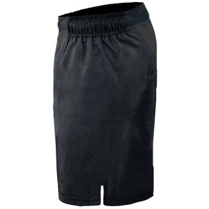 <b>Men's</b> Black Quick Dry Sport <b>Shorts</b> Mid Waist Elastic With <b>Red</b> Trim And Patterned Hem - Product Image 2