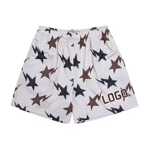 Shorts en maille 100 % polyester, écologiques, respirants, à séchage rapide, personnalisables en gros, de haute qualité, décontractés, pour le basketball - Product Image 4