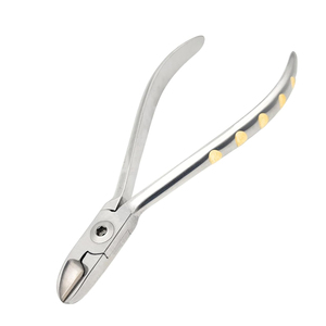 Orthodontic Dental Tool Pliers with Tungsten Carbide Inserts, Gold-Plated Handle, Autoclavable, Durable Cutting <b>Edge</b> SS - Product Image 2