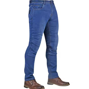Pantalones Vaqueros Rectos de Invierno Personalizados para Hombre, para Motociclismo, con Acolchado Protector, Lavados, 100% Algodón, Servicio OEM - Product Image 1