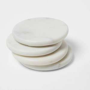 Eco-Friendly Natural Marble <b>Coaster</b> Set Durable Washable Stone <b>Drink</b> <b>Coasters</b> for Home Kitchen Dining Table Promotional <b>Coaster</b> - Product Image 3