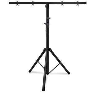 Support de lumière DJ robuste réglable de 39 à 100 pouces avec trépied et barre en T pour éclairages de scène - Product Image 1
