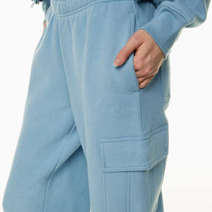 Pantalones Cargo de Cintura Alta y Pierna Ancha para Mujer con Logotipo Personalizado, Pantalones de Invierno Ecológicos, Elegantes y Casuales - Product Image 2