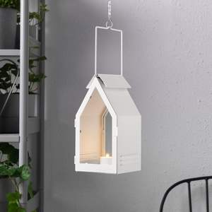 Vintage Farmhouse <b>Candle</b> <b>Lantern</b> Black <b>Lantern</b> Iron Metal Hanging <b>Lantern</b> <b>Candle</b> Holder Indoor <b>Outdoor</b> Christmas Home Decor - Product Image 3