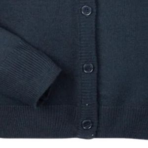 Custom <b>Navy</b> Blue Embroidered <b>Cardigan</b> Sweater for Teen Girls and Moms Matching Mother Daughter Knitwear Button Front Long Sleeve - Product Image 2