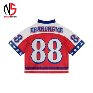 เสื้อฟุตบอลวินเทจ NURAK สำหรับผู้ชาย ผลิตตามสั่ง ทรงโอเวอร์ไซส์ ผ้าถักตาข่าย คอวี ทรงครอป ทรงบ็อกซี่ คุณภาพเยี่ยม ปี 2026 - Product Image 2