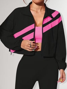 <b>Ladies</b> Urban Streetwear Tracksuit | Elastic Drawstring Hem Windbreaker <b>Jacket</b> and Slim Fit Compression Gym Leggings Outfit - Product Image 6
