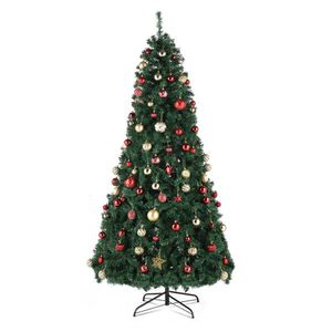 Árbol de Navidad Artificial de PVC de 2.1 m con 1050 Ramas, Luces de Navidad de 450 LED de Color Cálido y 8 Modos, Color Verde - Product Image 2