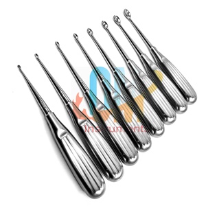 Cureta ósea ortopédica Volkmann 4x5mm, espátula afilada, raspador óseo quirúrgico, instrumento de limpieza ósea de acero inoxidable alemán | OldMed - Product Image 6