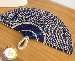 Abanicos de Bambú Personalizados con Diseño Vintage de Hoja de Palma para Regalos de Boda - Product Image 2