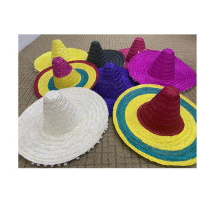 Sombreros de Vaquero de Paja con Rayas y Logotipo Personalizado al por Mayor, Unisex, de Ala Ancha, para Verano, Playa, Viajes, Pesca, Casual - Product Image 1