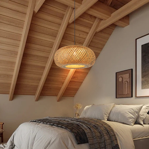 Lámpara Colgante de Bambú Tejida a Mano Estilo Japonés, Lámpara de Techo Artística para Comedor y Decoración del Hogar, OEM ODM - Product Image 5