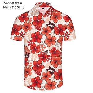 Camisa de manga corta con estampado AOP para hombre - Product Image 4