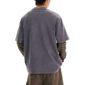 Summer <b>Tops</b> Men Oversize Double Sleeve T Shirt Men's High Quality Double <b>Layer</b> Tee Shirts Men's - Product Image 5