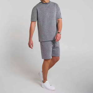 Ensemble 2 pièces t-shirt et short en coton 100% 350 GSM, respirant, style streetwear, pour homme, collection 2026, vente en gros - Product Image 2