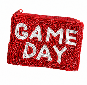 Monedero de cuentas de cristal Crimson Tide para mujer, con correa de muñeca de 5 pulgadas, hecho a mano, con cremallera, para el día del partido, con forro de tela - Product Image 4