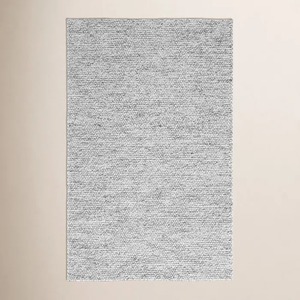 Tapis de salon moderne en laine acrylique unie, rectangulaire, tufté à la main, à poils ras, résistant aux taches - Product Image 2
