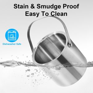 Secchiello per il ghiaccio 3L isolato in acciaio inossidabile a doppia parete con coperchio paletta per il filtro per vino per Champagne Beer party cocktail - Product Image 2