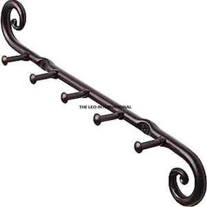 Colgador de 7 ganchos de metal negro para puerta, decorativo, para ropa, para sala de estar y cocina - Product Image 6