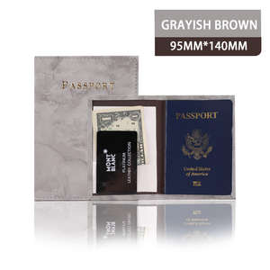 Porta Pasaportes Delgado de Cuero PU con Diseño Marmoleado Personalizable, Impermeable, con Accesorios Organizados para Viaje - Product Image 3