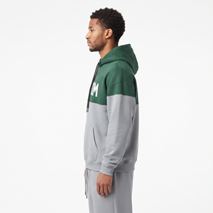 Sudadera con Capucha Extra Grande de Dos Tonos para Hombre, de Alta Calidad, Manga Larga, Informal, Color Sólido, Ropa de Calle para Invierno - Product Image 4