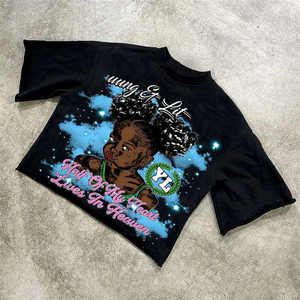 Camiseta de Moda Masculina Personalizable, Transpirable, Ecológica, de Cuello en V, Manga Corta, Holgada, Lisa, con Estampado Serigrafiado, Antiarrugas - Product Image 1