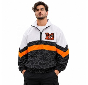 2027 Adults Customized Quarter Zip Black Camo Leopard Print Orange Stripe Casual Leisure Tops <b>Leisurewear</b> - Product Image 2