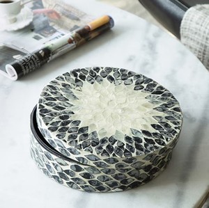 Modern Mother of Pearl Decorative Round Keepsake Box with Lid Luxury Tabletop Jewelry Storage Organizer, Home Decor from Vietnam - Product Image 6
