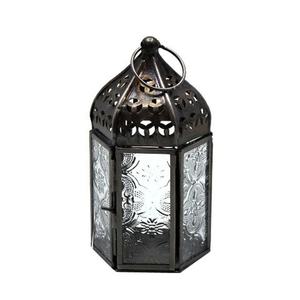 Lanterne carrée noire miniature pour la maison, les villas, l'éclairage au sol et sur table, utilisation décorative, porte-bougie en métal - Product Image 3