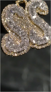 Custom <b>Name</b> Number Iced Out 925 Silver Pendants Moissanite Baguette <b>Chain</b> Necklace With Diamond for Men Women Jewelry - Product Image 2