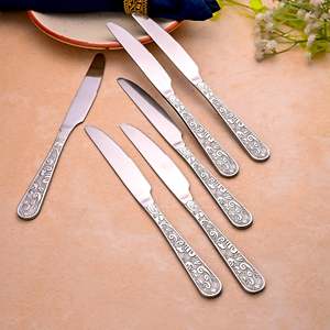 Artisan Edge Stainless Steel Damascus Chef <b>Knife</b> <b>Set</b> of 6 Kitchen Outdoor Usage Laser Logo Elegant Kitchen <b>Knife</b> Collection - Product Image 2