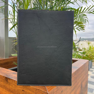 New 2025 Premium Checkered Board Genuine Leather Multi function Portfolio Snap File <b>Folder</b> <b>Document</b> Holder Business Notebook - Product Image 5