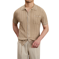 Pull en maille pour homme Cole Buxton, tricot, col polo, haut d'été