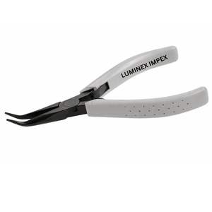 Alicates de Punta Fina Micro Delgados, con Punta Curva de Precisión, Mandíbula Lisa, Punta Fina, Mango de Acero Inoxidable de Grado Industrial, Herramienta Manual Segura para ESD - Product Image 1