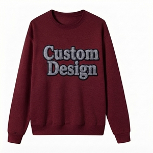 New Arrival Custom Embossed Streetwear Embroidered <b>Jumper</b> Sweater Fleece Crewneck Oversized Women Puff Print Sweatshirt - Product Image 2