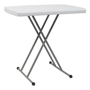 Tavolo da giardino da esterno da 76*50*70.5cm bianco realizzato in plastica resistente - Product Image 1