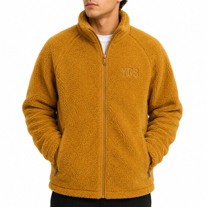 Men's Sherpa <b>Fleece</b> <b>Jacket</b> Full Zip Stand CollarThick Sherpa <b>Lining</b> Casual Winter Wear Soft Cozy Premium Lightweight Comfort Fit - Product Image 1