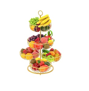 Multi Layer Tiered Metal Fruit <b>Basket</b> For Fruits Storage And Kitchen Counter Organization And Display <b>Stand</b> - Product Image 4