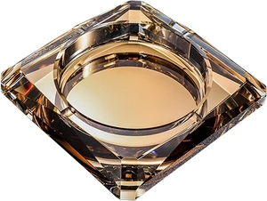 Cenicero Cuadrado de Aluminio para Cigarros, Sin Humo, con 4 Ranuras, 15x15x3cm, Dorado de Lujo, Premium, Decoración Elegante y Duradera para Mesa de Oficina u Hogar - Product Image 2