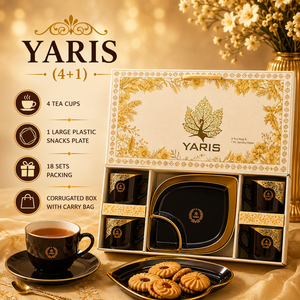 Luxury Custom Logo Toki 2+<b>6</b> Ceramic Tea Cup Gift Box <b>6</b> Cups 2 Saucers 2 Snack Bowls PVC Packaging 400mL Capacity Wedding Favors - Product Image 5