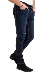 Jeans en denim sur mesure pour homme - Qualité supérieure, détails rivetés, finition délavée, design personnalisé, écologique, séchage rapide, respirant - Product Image 3
