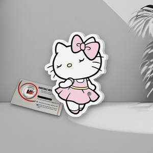 Plaque d'extension de cils tendance Hello Kitty en forme de cœur, carrée, papillon, fleur, en acrylique magnétique, écologique et imperméable - Product Image 4