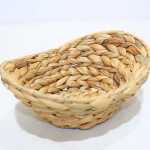 ถาดเสิร์ฟสานจากผักตบชวาธรรมชาติ ตะกร้าผลไม้ตกแต่ง ชามใส่อาหารแบบระบายอากาศ เป็นมิตรกับสิ่งแวดล้อม - Product Image 4