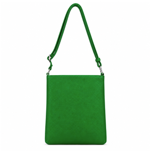 Alpha |   Kapa |   Sac bandoulière en cuir PU vert Alpha avec deux poches zippées, sangle réglable et emblème lettre grecque - Product Image 4