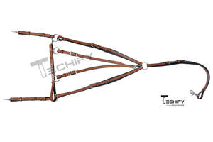 ชุดบังเหียนหนังพรีเมียมแบบทนทาน พร้อมสายรัดอกและสายบังเหียน |   อุปกรณ์ขี่ม้าแบบอังกฤษ ฮาร์ดแวร์สแตนเลส ปรับแต่งขนาดและสีได้ - Product Image 3