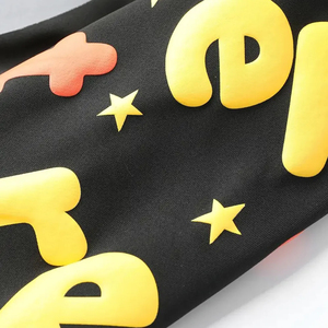 เสื้อฮู้ดพิมพ์ลายพัฟฟ์ขนาดใหญ่ ทรงสตรีทแวร์แบบสบายๆ ผ้าพรีเมียม ลายพิมพ์นูน ป้ายกำกับแบบกำหนดเอง และบริการผลิตแบบ OEM - Product Image 6