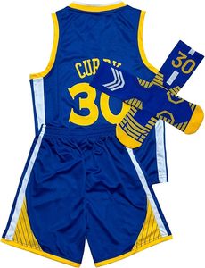 Conjunto de <span class=keywords><strong>Camiseta</strong></span> de <span class=keywords><strong>Baloncesto</strong></span> de los <span class=keywords><strong>Golden</strong></span> <span class=keywords><strong>State</strong></span> <span class=keywords><strong>Warriors</strong></span>, Azul y Amarillo, Sublimada, 30 Cuppy, Sin Mangas, Uniforme Transpirable para Hombre Adulto - Product Image 1